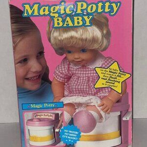 Vintage 1992 Tyco Magic Potty Baby Doll~ NEW ~ TYCO~ RARE~ 13"softdoll